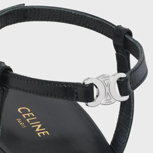 CELINE KITTEN TRIOMPHE STRAP PUMP in CALFSKIN