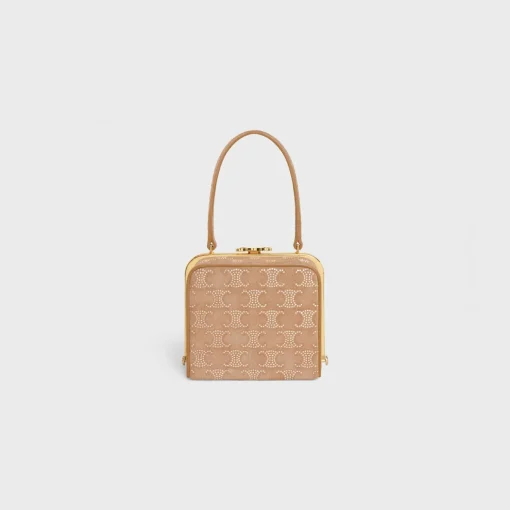 CELINE LANA MINAUDIERE in SUEDE CALFSKIN WITH TRIOMPHE STRASS