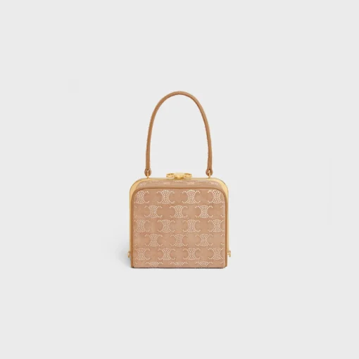 CELINE LANA MINAUDIERE in SUEDE CALFSKIN WITH TRIOMPHE STRASS
