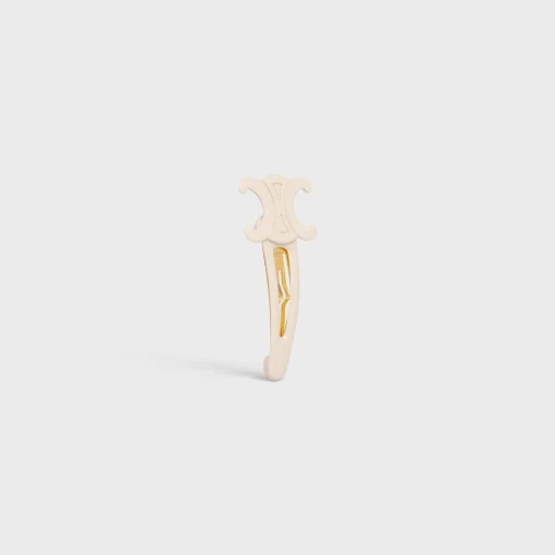 Celine Large Snap Hair Clip in Acetate and Steel