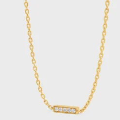 Celine Line Bracelet in Yellow Gold and Diamonds