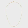 Celine Line Necklace in Yellow Gold and Diamonds