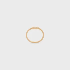 Celine Line Ring in Yellow Gold and Diamonds
