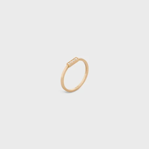 Celine Line Ring in Yellow Gold and Diamonds