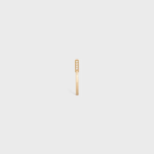 Celine Line Ring in Yellow Gold and Diamonds