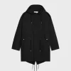 celine long parka in technical cotton