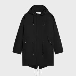 celine long parka in technical cotton