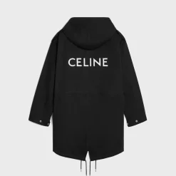 celine long parka in technical cotton