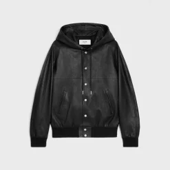 celine loose blouson jacket in soft lambskin