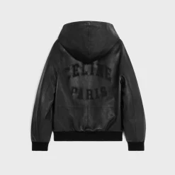 celine loose blouson jacket in soft lambskin