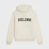 celine loose hoodie in cotton fleece