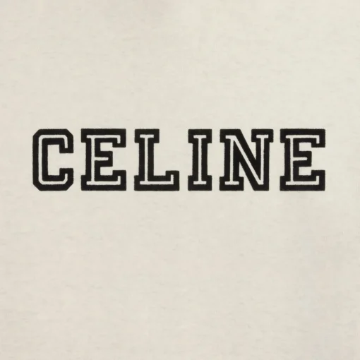 celine loose hoodie in cotton fleece