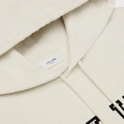 celine loose hoodie in cotton fleece