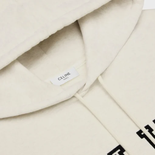 celine loose hoodie in cotton fleece