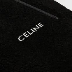 celine loose track pants in jersey fleece
