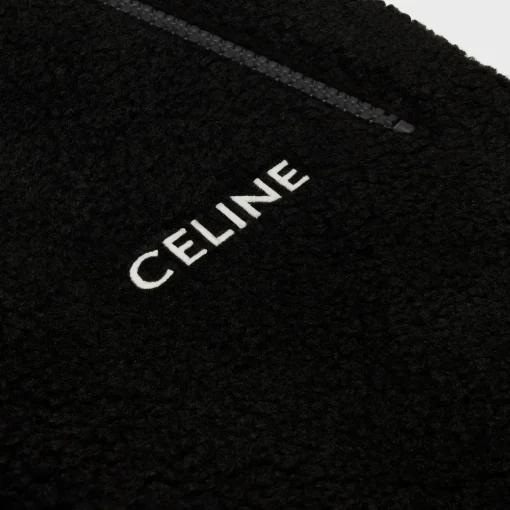 celine loose track pants in jersey fleece