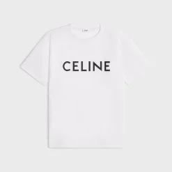 CELINE LOOSE T-SHIRT IN COTTON JERSEY