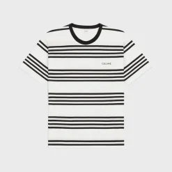 celine loose t-shirt in striped cotton jersey
