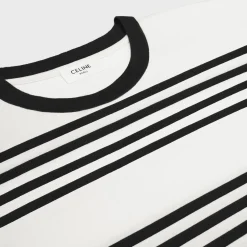celine loose t-shirt in striped cotton jersey