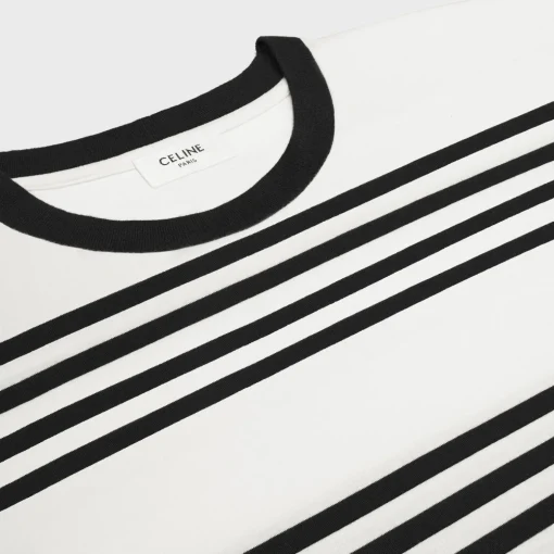 celine loose t-shirt in striped cotton jersey