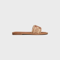 CELINE LYMPIA MULE in RAFFIA