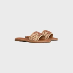 CELINE LYMPIA MULE in RAFFIA