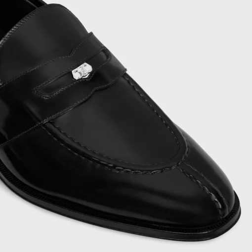 CELINE MALAQUAIS PENNY TRIOMPHE LOAFER in POLISHED BULL