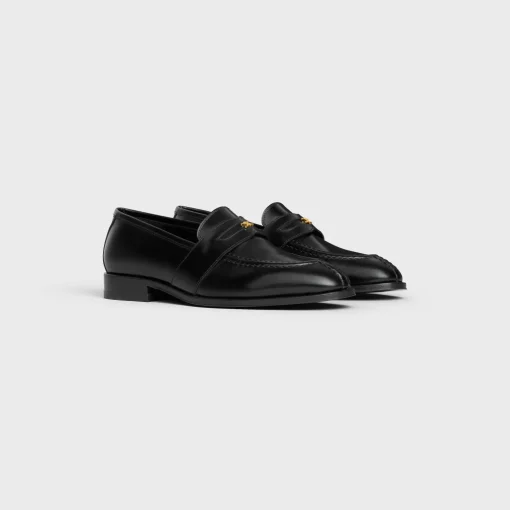 CELINE MALAQUAIS TRIOMPHE LOAFER in POLISHED BULL