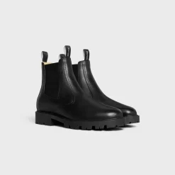 CELINE MARGARET CHELSEA BOOT WITH SHEARLING in Calfskin