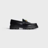 CELINE MARGARET LOAFER WITH TRIOMPHE CHAIN in POLISHED BULL