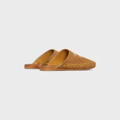 CELINE MARLOU TRIOMPHE MULE IN SUEDE CALFSKIN