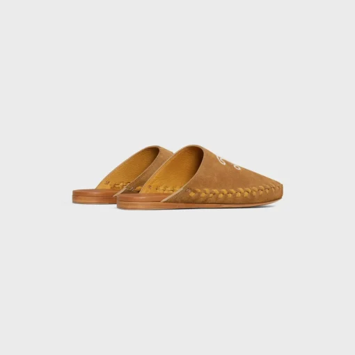 CELINE MARLOU TRIOMPHE MULE IN SUEDE CALFSKIN