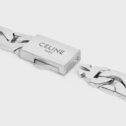 Celine Mesh Necklace in Sterling Silver with Rhodium finish