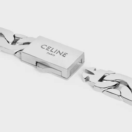 Celine Mesh Necklace in Sterling Silver with Rhodium finish