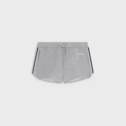 celine mini jogger shorts in cotton fleece