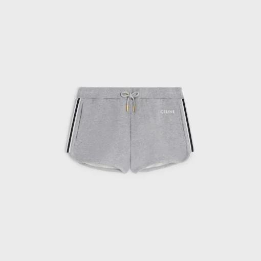 celine mini jogger shorts in cotton fleece