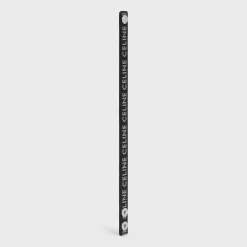 Celine Monochroms Studs Bracelet in Calfskin and Brass with Rhodium Finish