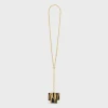 Celine Nevelson Project Necklace Vermeil and Oak Wood