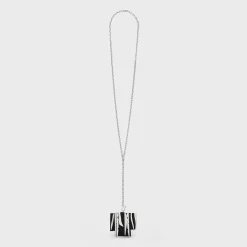 Celine Nevelson Project Necklace Sterling Silver and Oak Wood