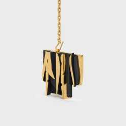 Celine Nevelson Project Necklace Vermeil and Oak Wood