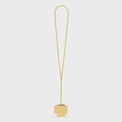 Celine Nevelson Project Necklace Vermeil and Oak Wood