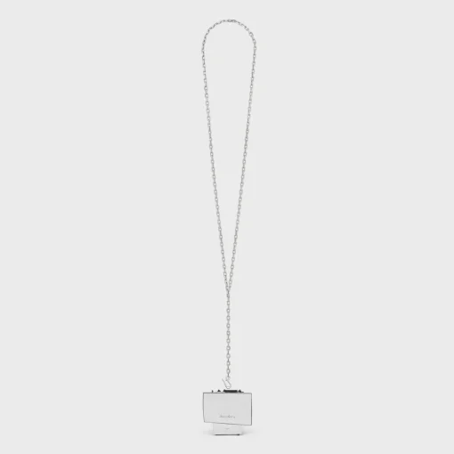 Celine Nevelson Project Necklace Sterling Silver and Oak Wood