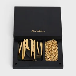 Celine Nevelson Project Necklace Vermeil and Oak Wood