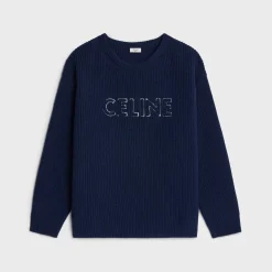 celine oversized crew neck sweater in wool