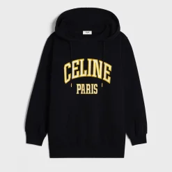 celine oversized hoodie in cotton fleece
