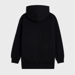 celine oversized hoodie in cotton fleece