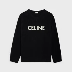 celine oversized sweater in ribbed wool