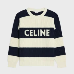 celine oversized sweater in striped cotton