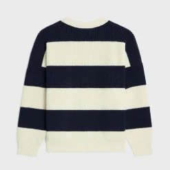celine oversized sweater in striped cotton