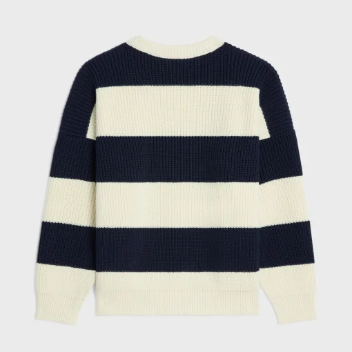 celine oversized sweater in striped cotton